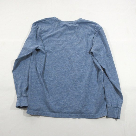 Polo Ralph Lauren Blue Sz Medium Sweatshirt Front Pocket Crew Neck Long Sleeve - Picture 7 of 9